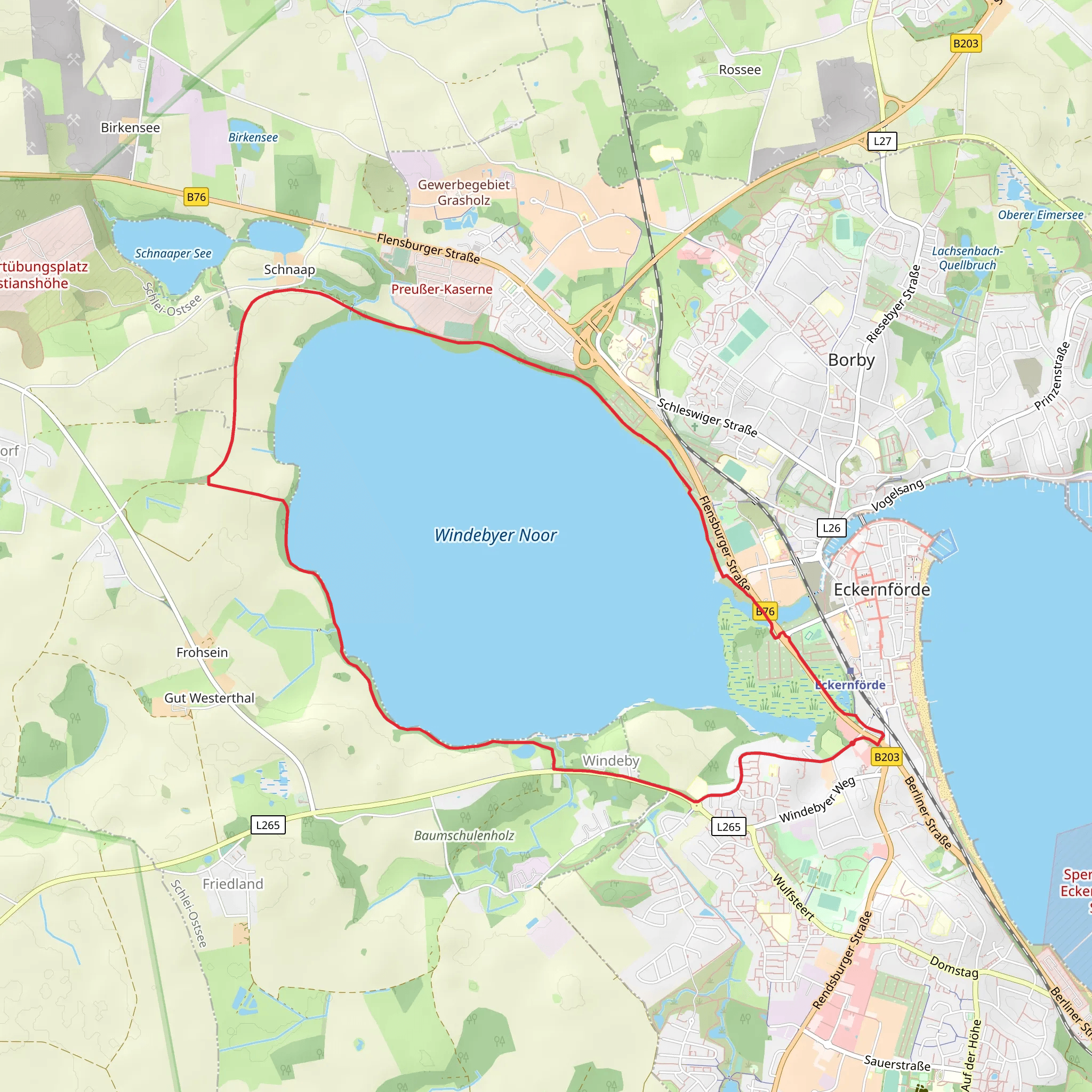 Windebyer Noor Loop mobile static map