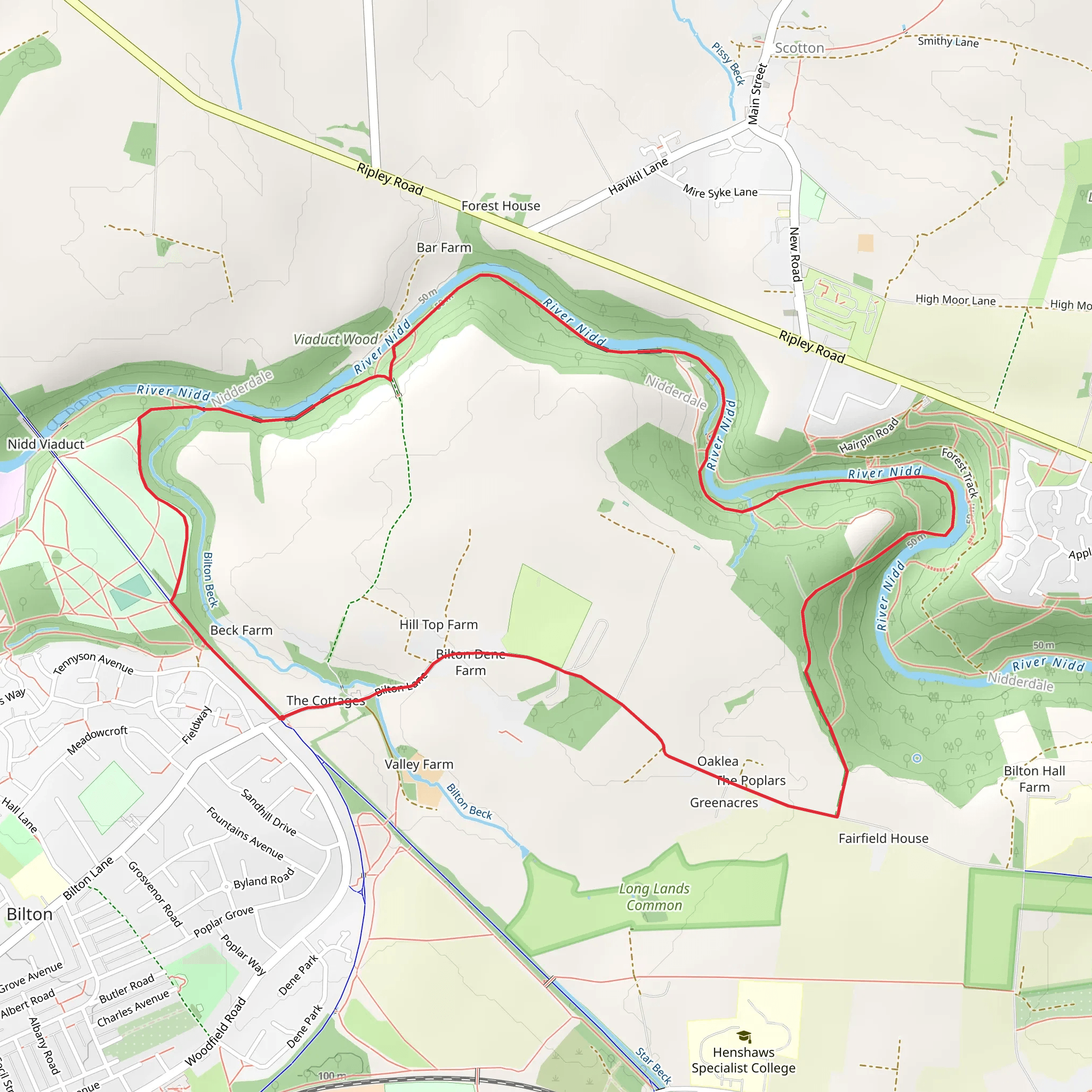 River Nidd Loop mobile static map