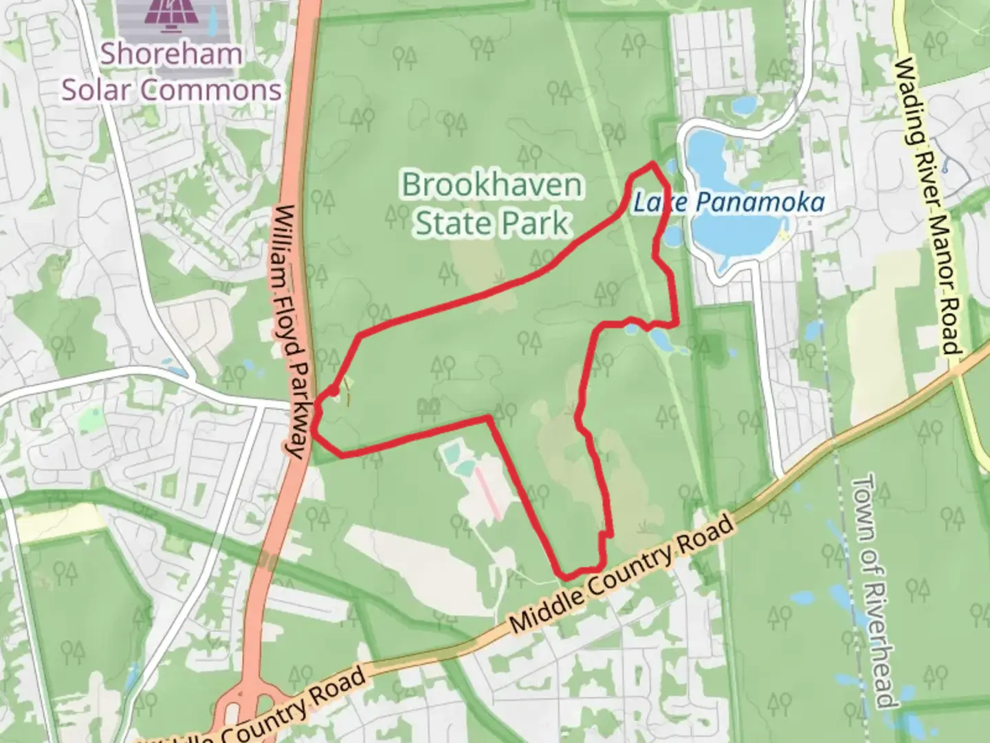 An image depicting the trail Lake Panamoka Loop and its surrounding area.