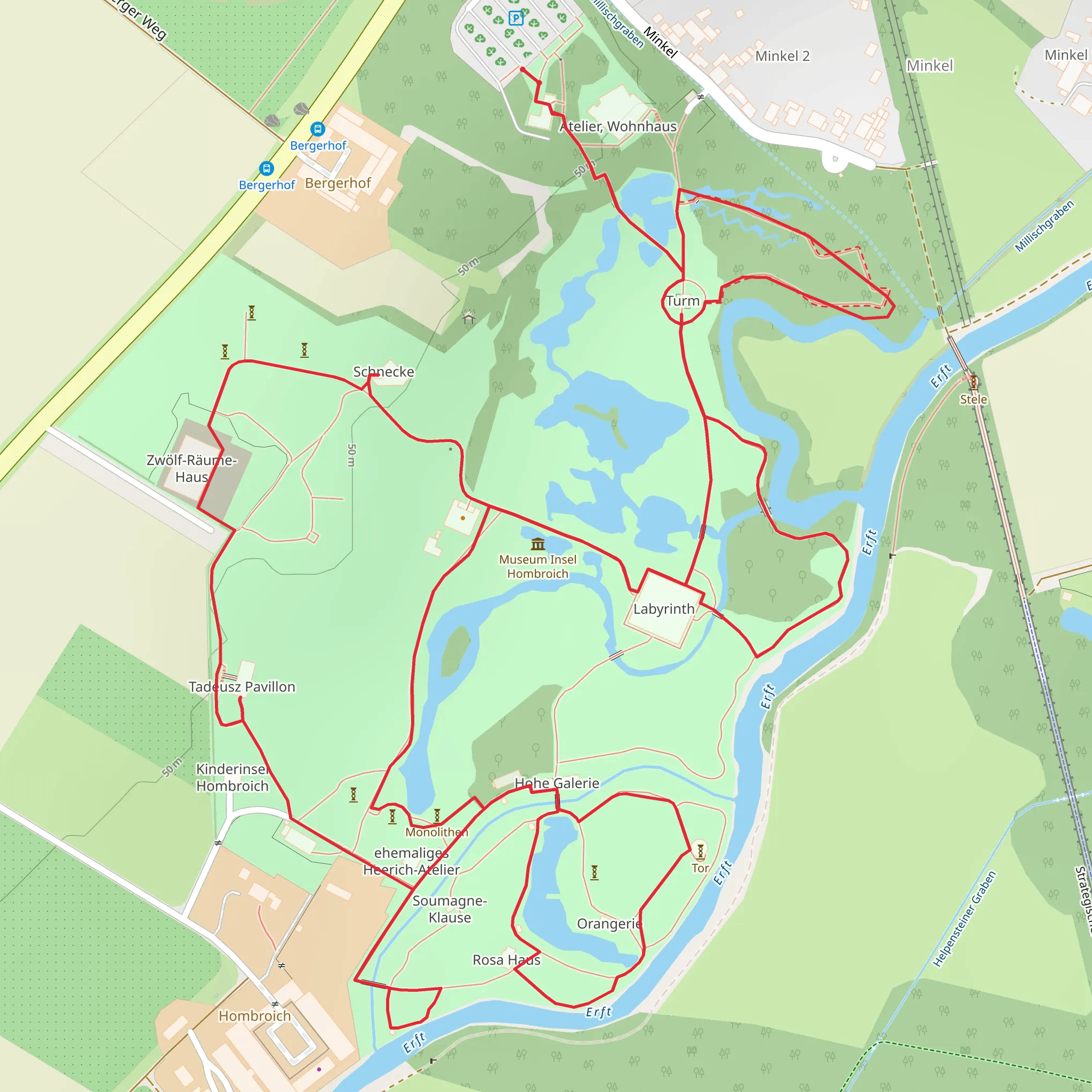 Museum Insel Hombroich Loop mobile static map