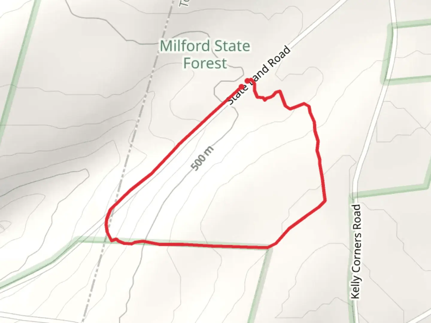 An image depicting the trail State Land Road Loop and its surrounding area.