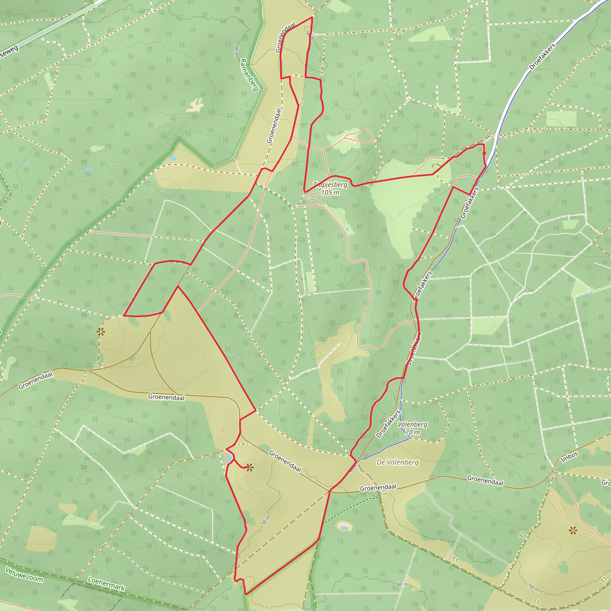 Het Keizand, Loenermark and Heidensklep Loop mobile static map