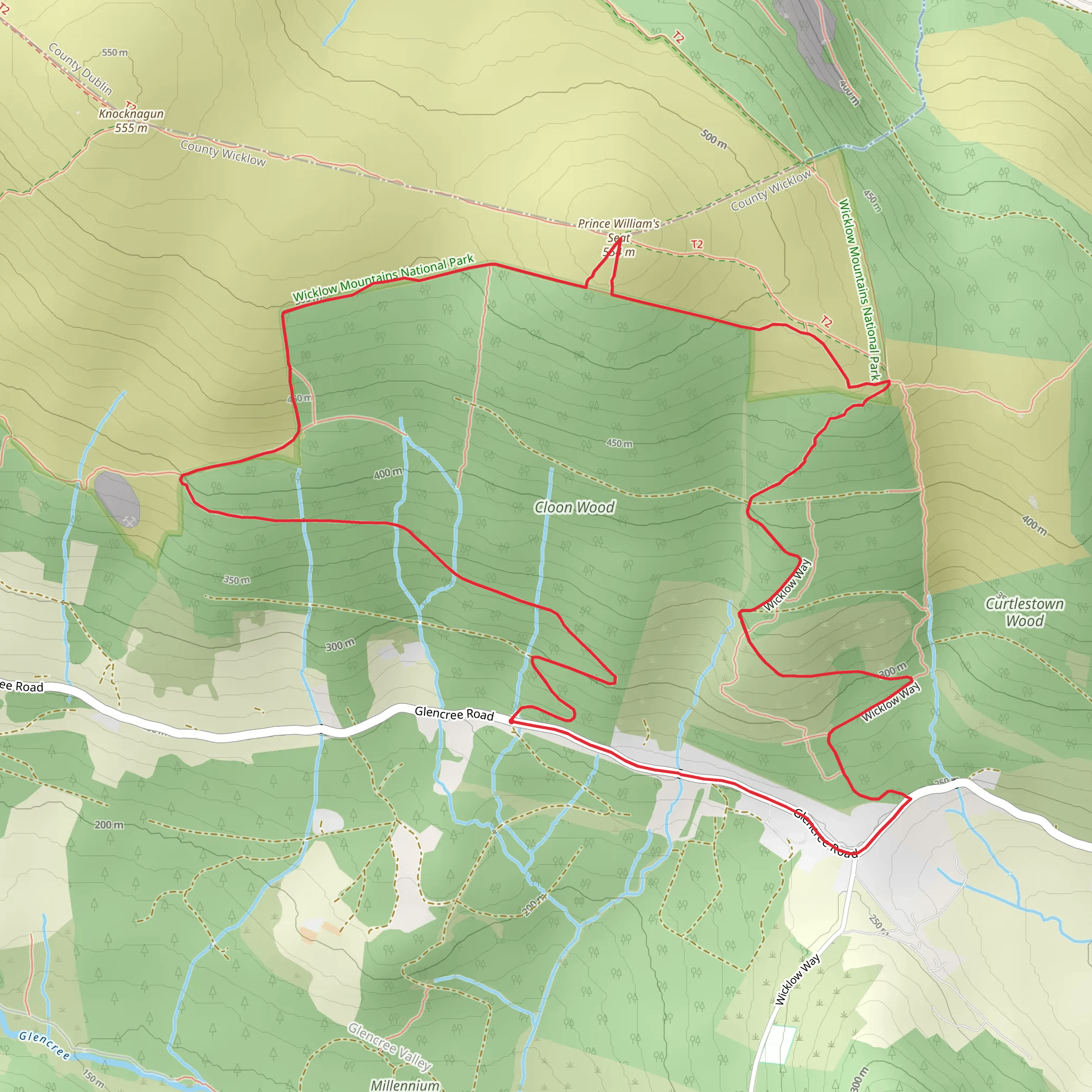 Cloon Wood Loop mobile static map