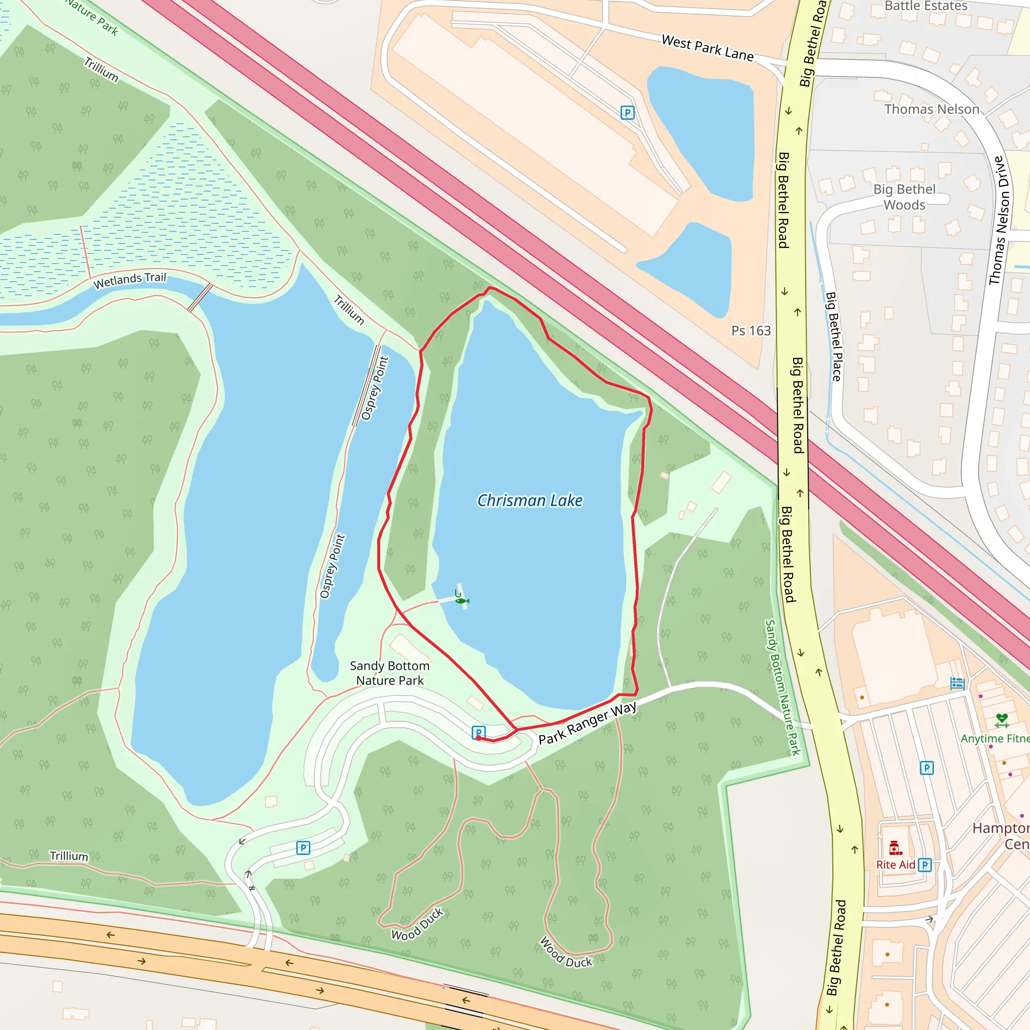 Chrisman Lake Loop mobile static map