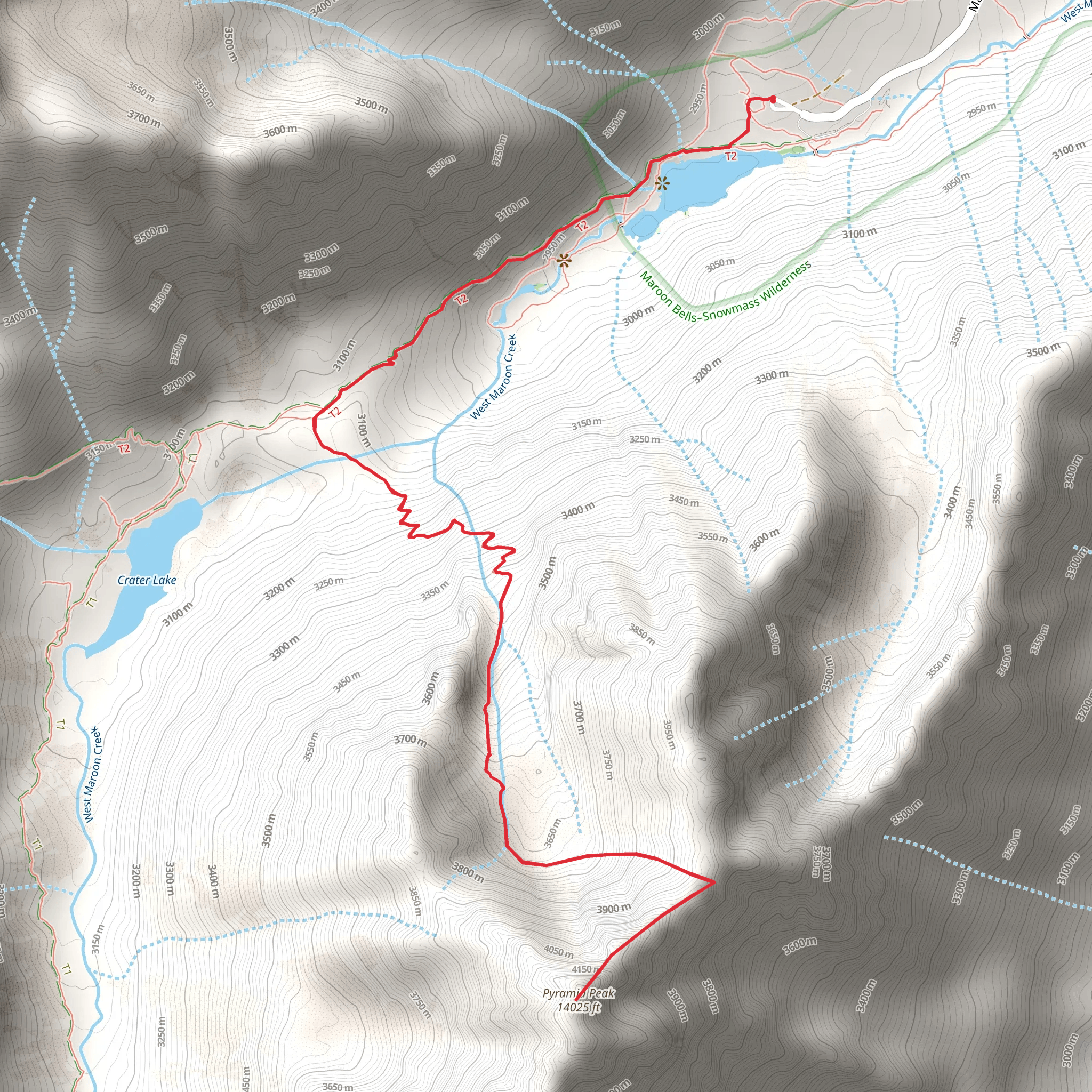 Pyramid Peak Trail mobile static map