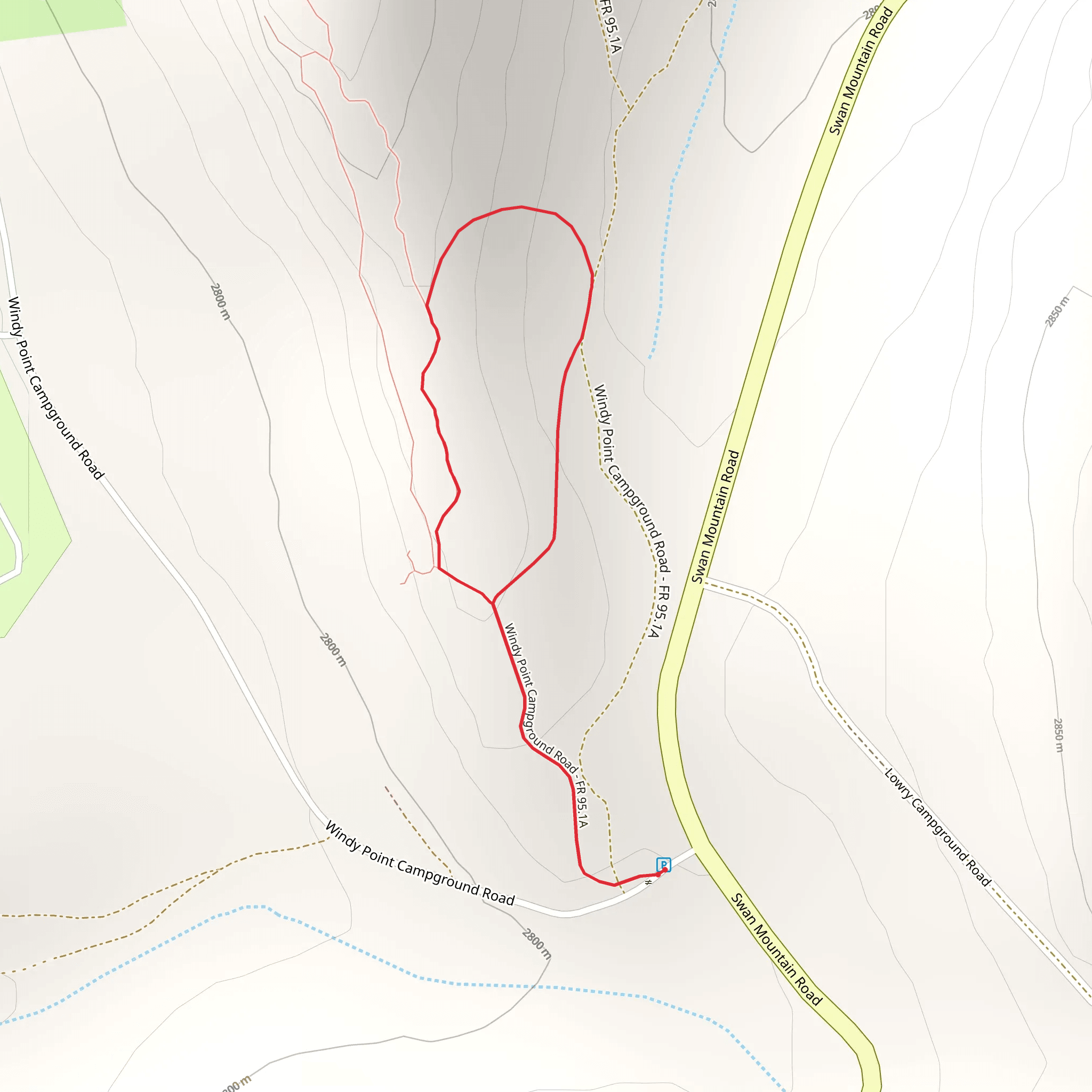 Prospector Bouldering Trail mobile static map
