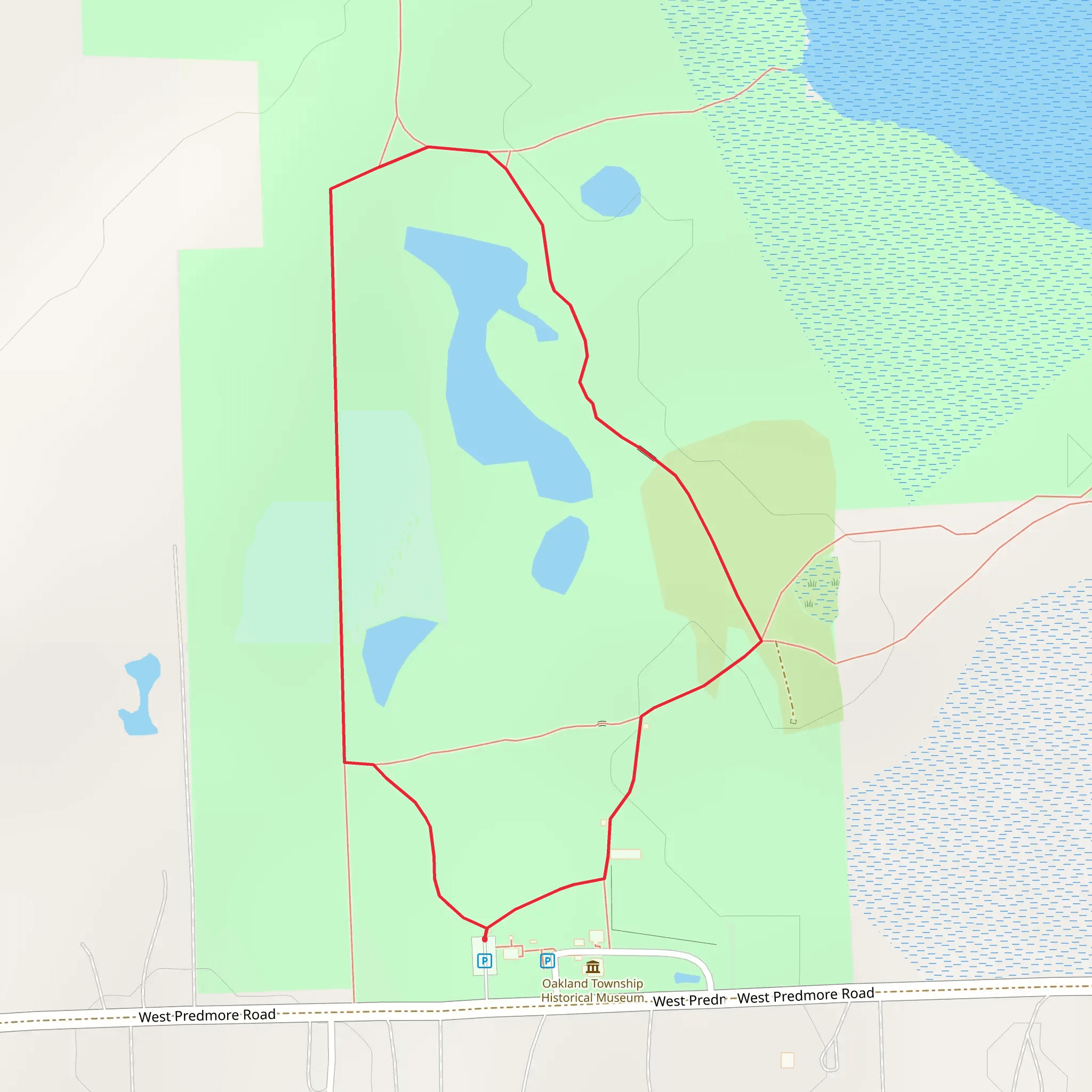 Cranberry Lake Park Loop mobile static map
