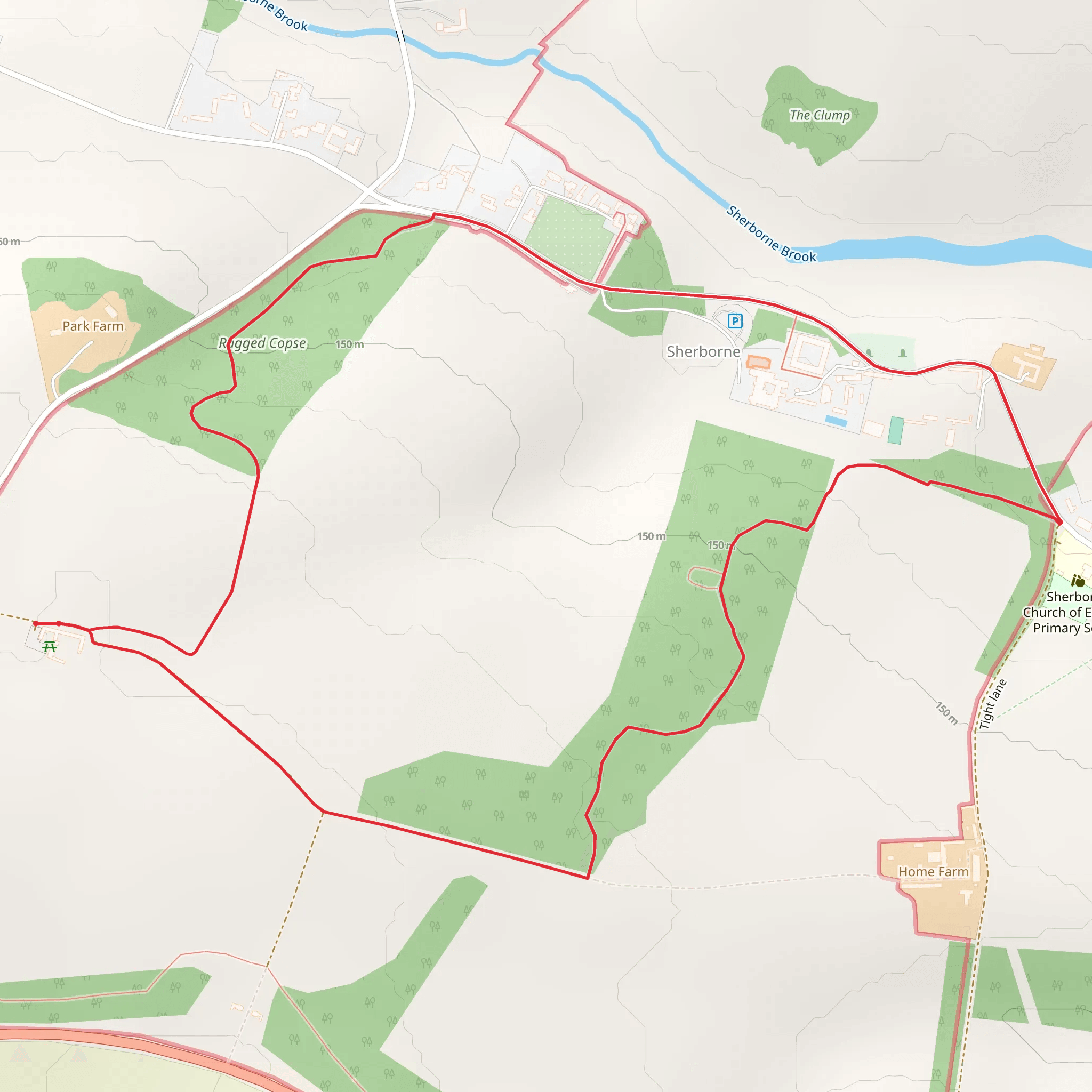 Sherborne Park Loop mobile static map