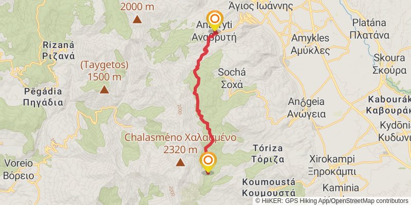 E4 - Peloponnes stage 13 Map