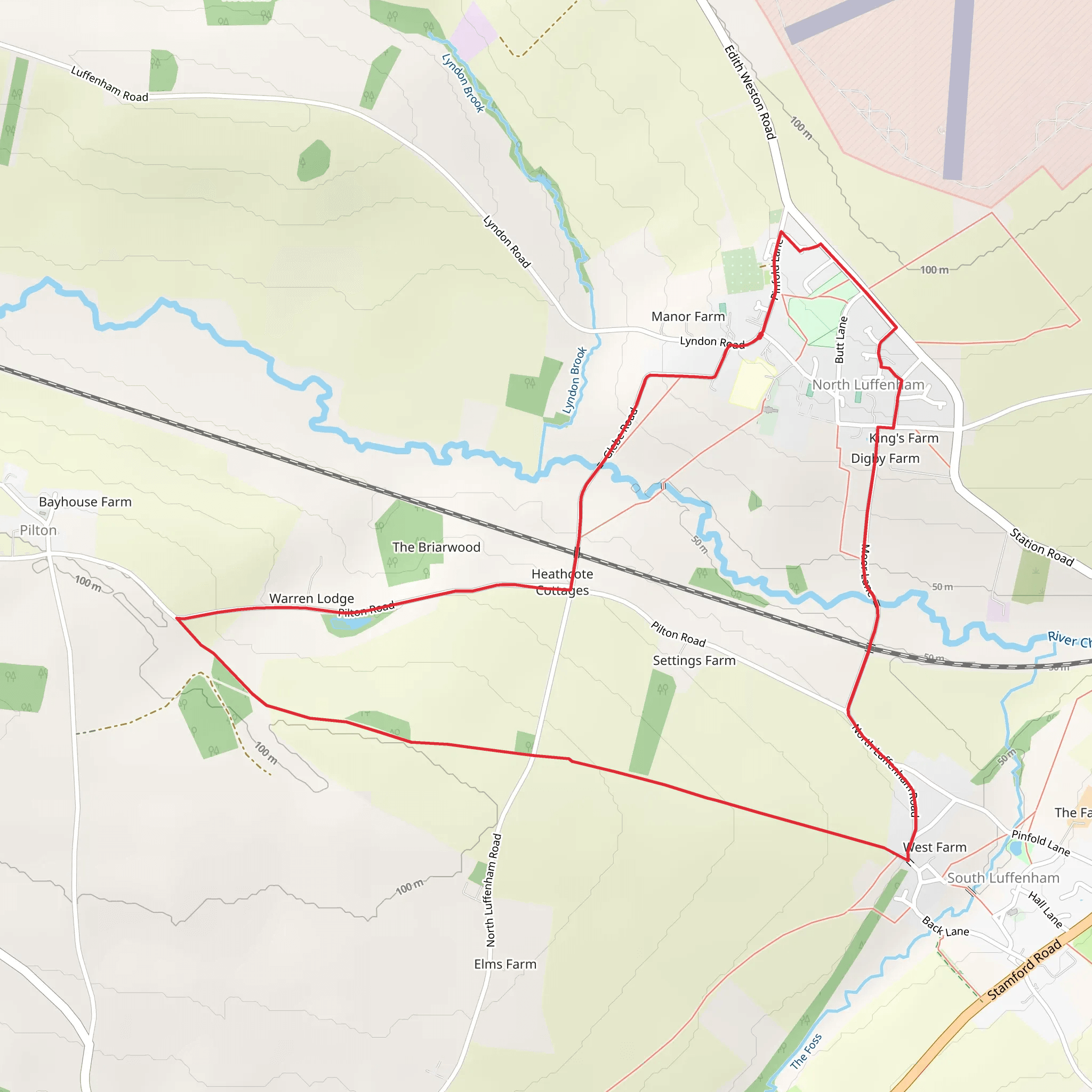 Wymark Spinney and North and South Luffenham mobile static map