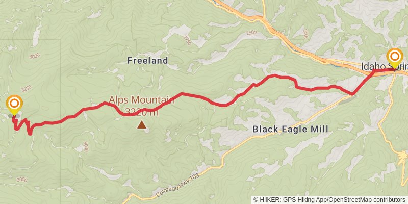 American Discovery Trail North Route stage 225 Map