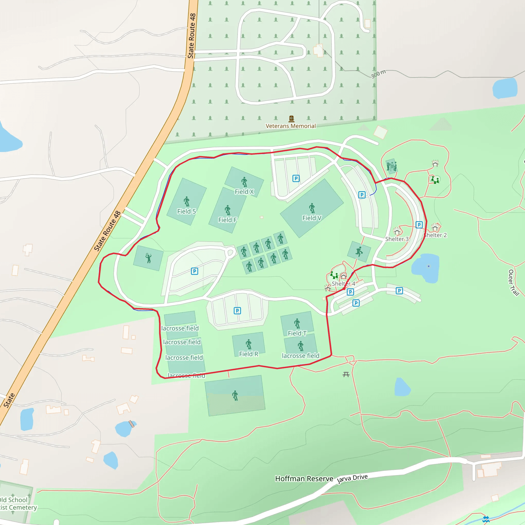 Patricia Allyn Park Loop mobile static map