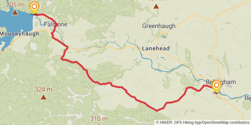 Lake to Lake Walk stage 11 Map