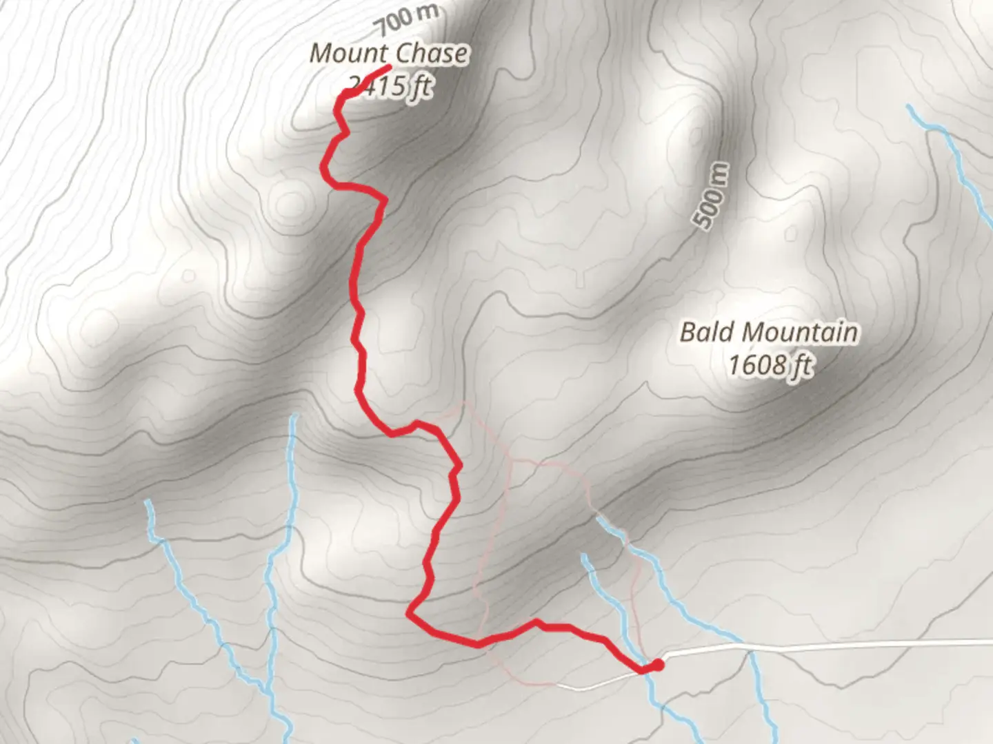 An image depicting the trail Mount Chase Trail via Appalachian Trail and its surrounding area.