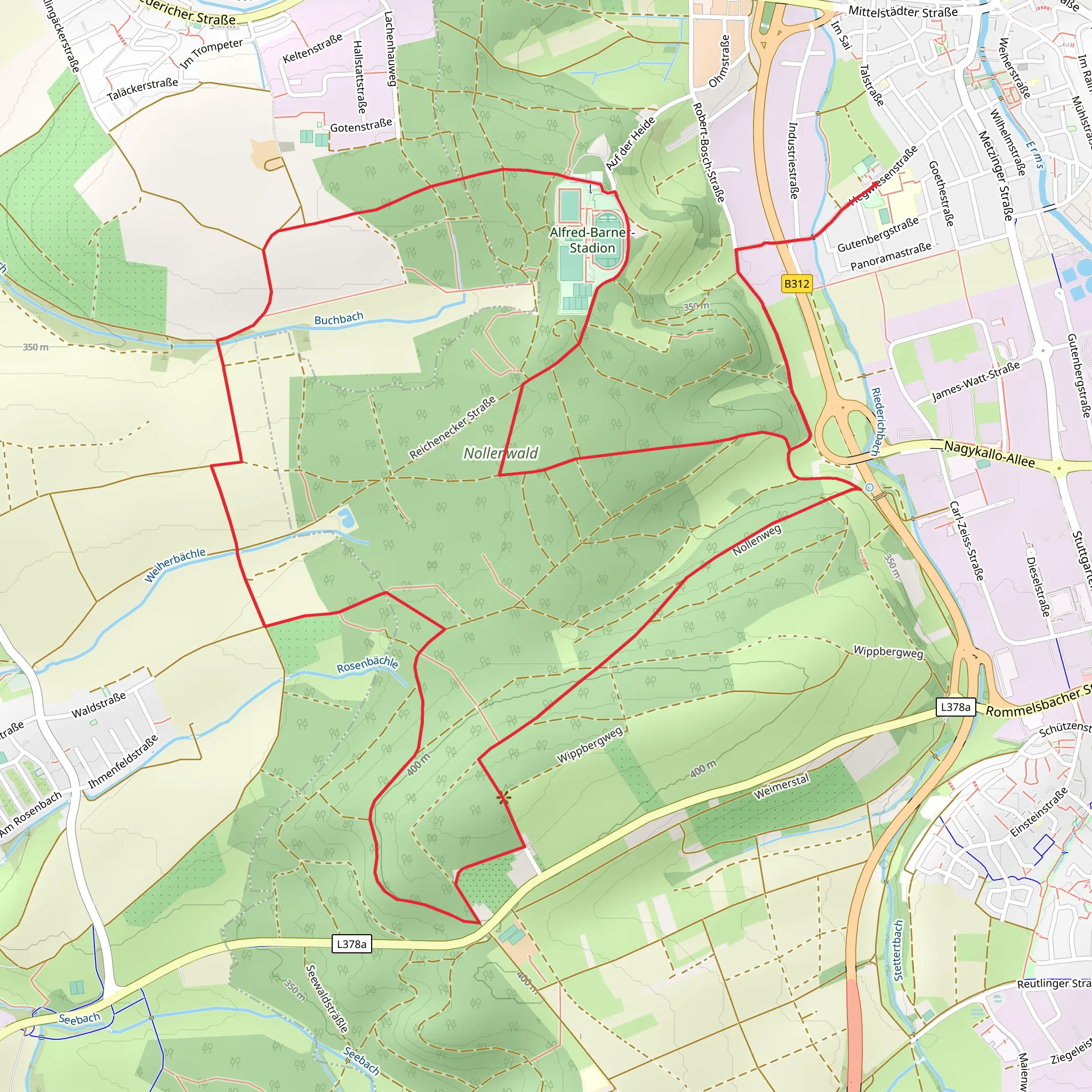 Nollenwald Loop mobile static map