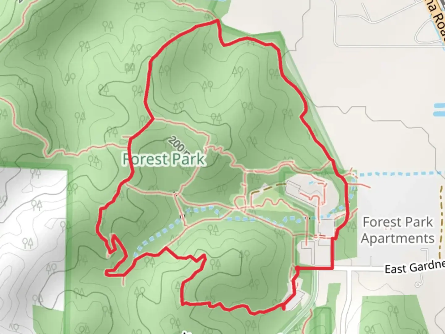 An image depicting the trail Wilderness and Deer Run Loop Trail and its surrounding area.