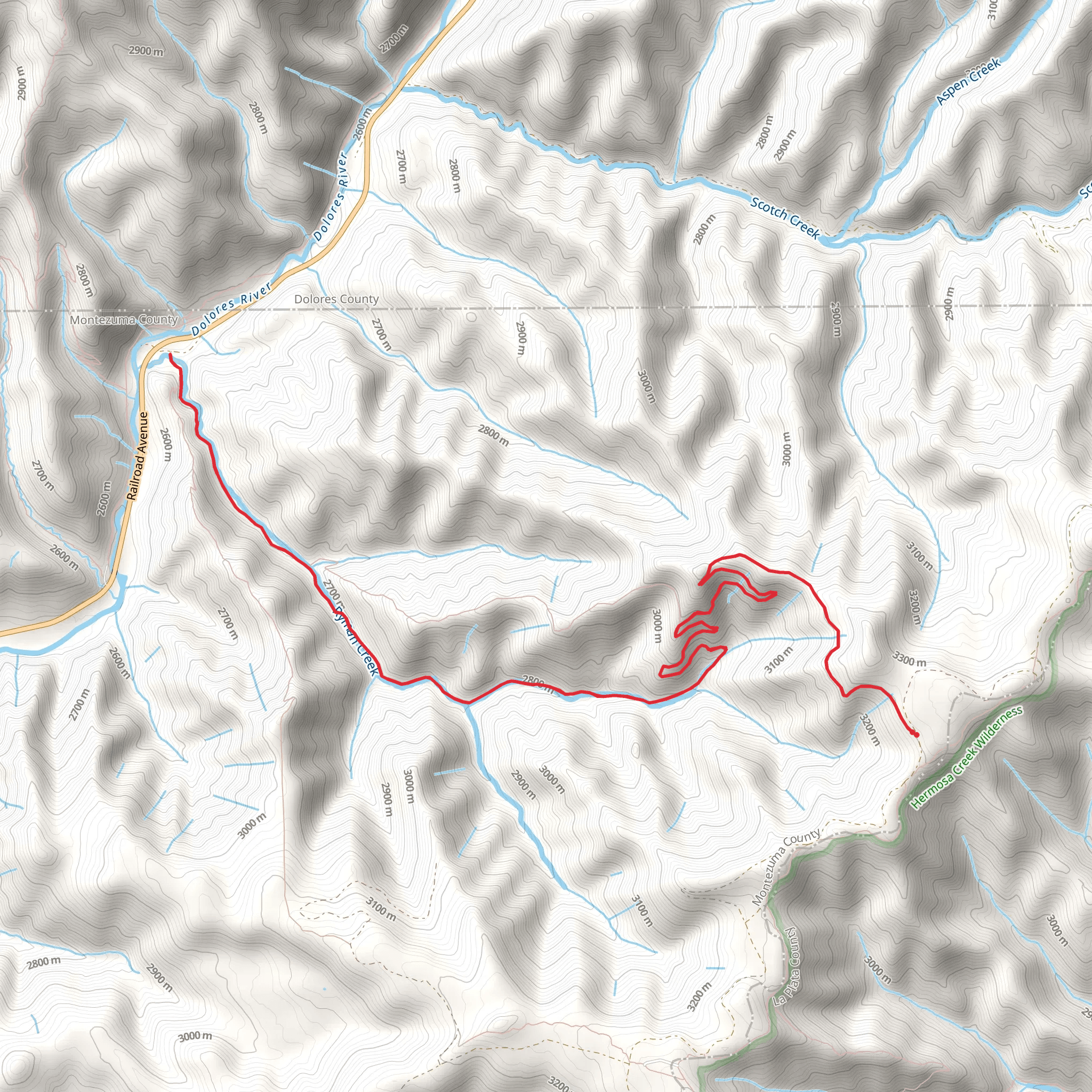 Lower Ryman Trail mobile static map