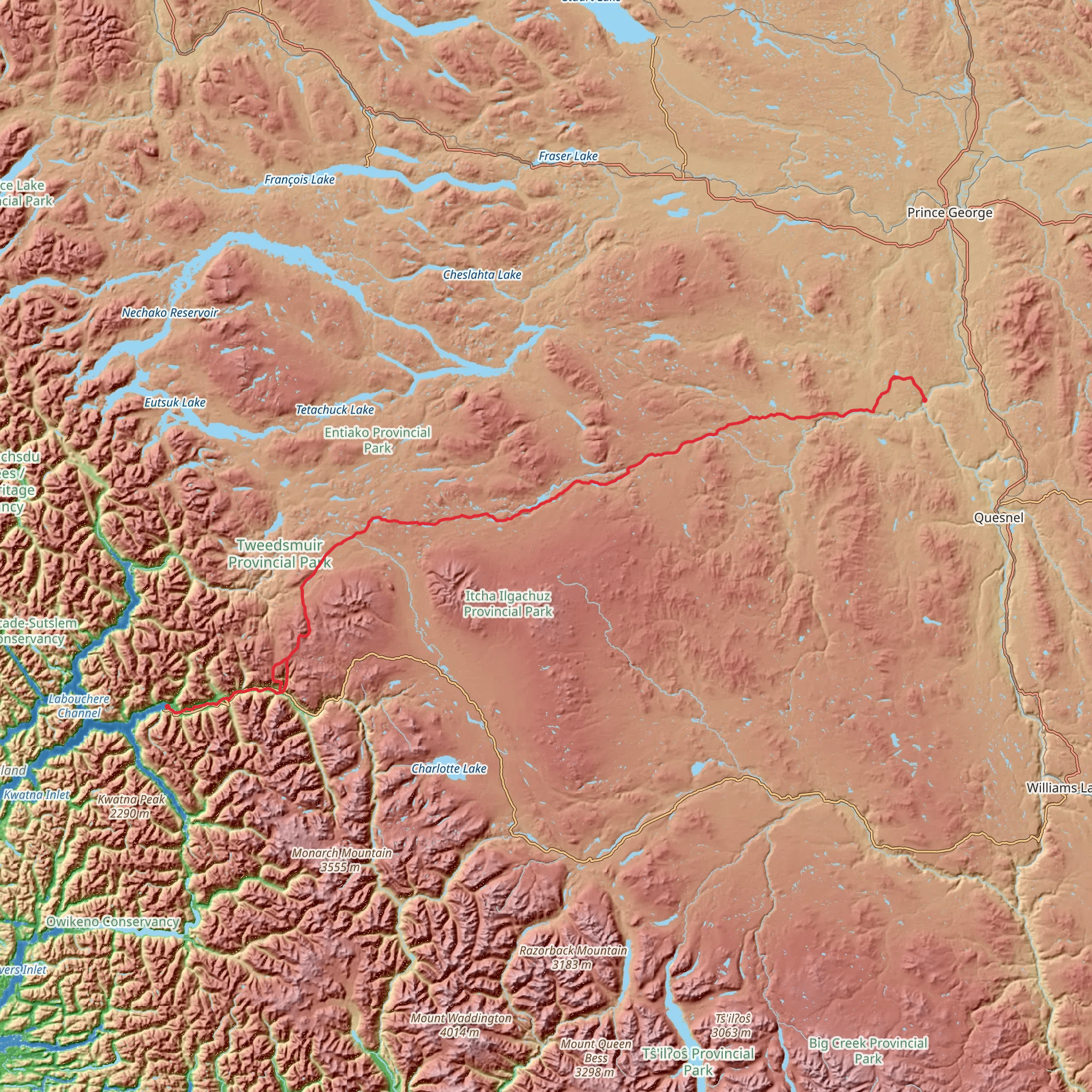 Alexander Mackenzie Heritage Trail mobile static map