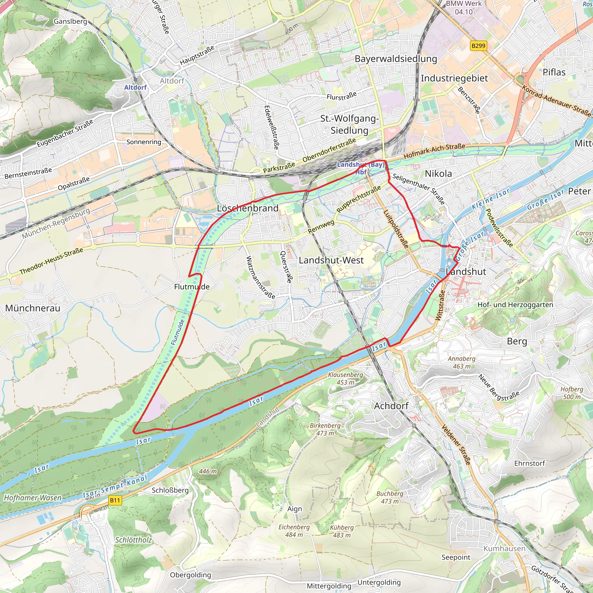 Landshut Loop mobile static map