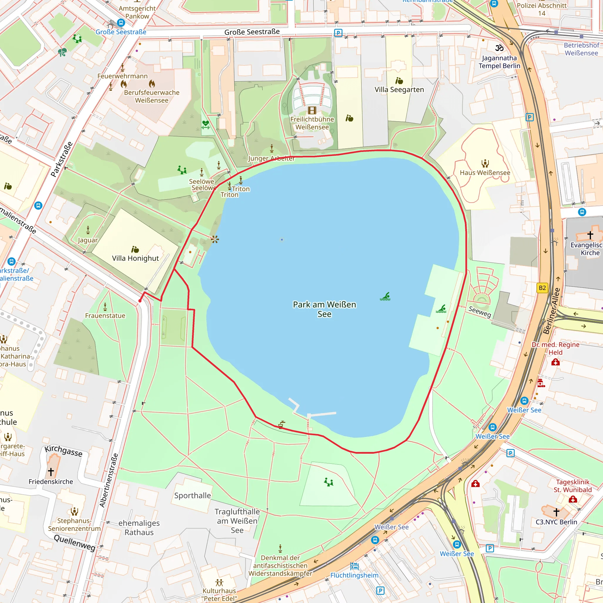 Weißer See Loop mobile static map