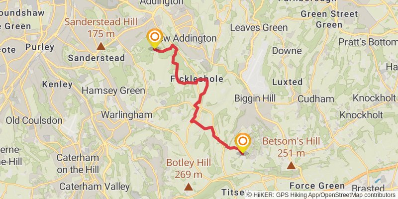Tandridge Border Path stage 5 Map
