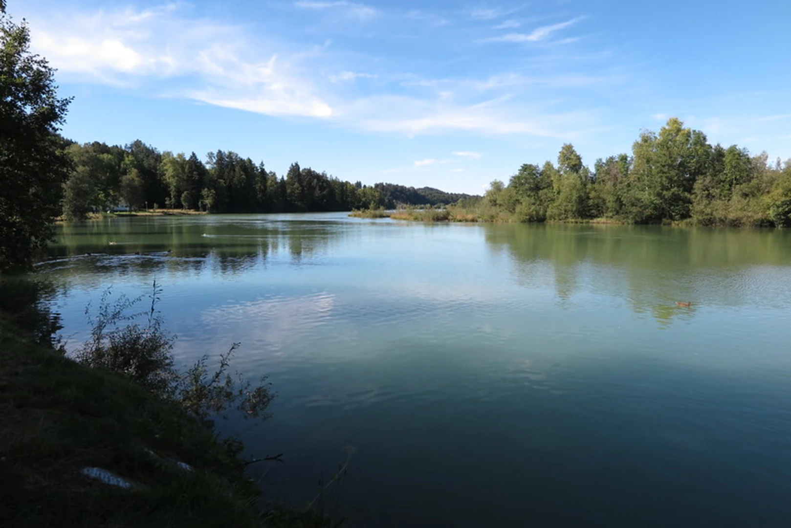An image depicting the trail Isar via Walgerfranzweg and its surrounding area.