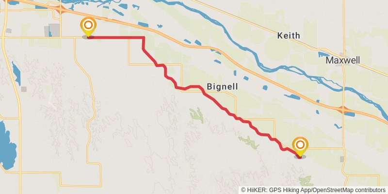 American Discovery Trail North Route stage 194 Map