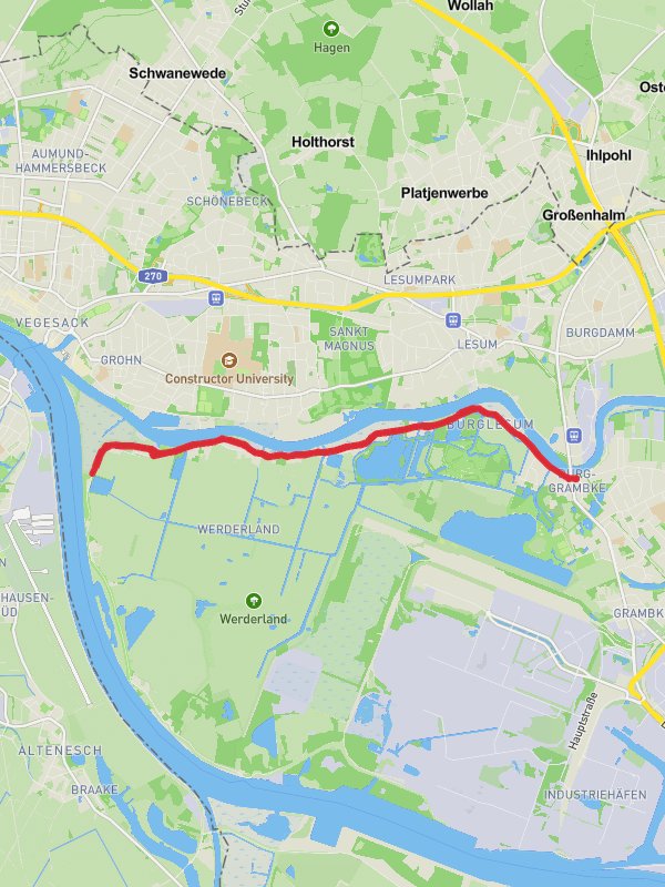 Lesum via Walerjan-Wrobel-Weg