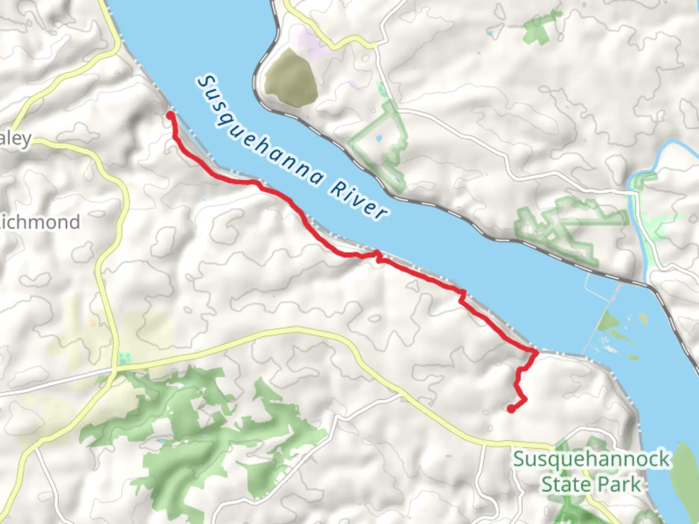 An image depicting the trail Susquehanna River via Mason-Dixon Trail and its surrounding area.
