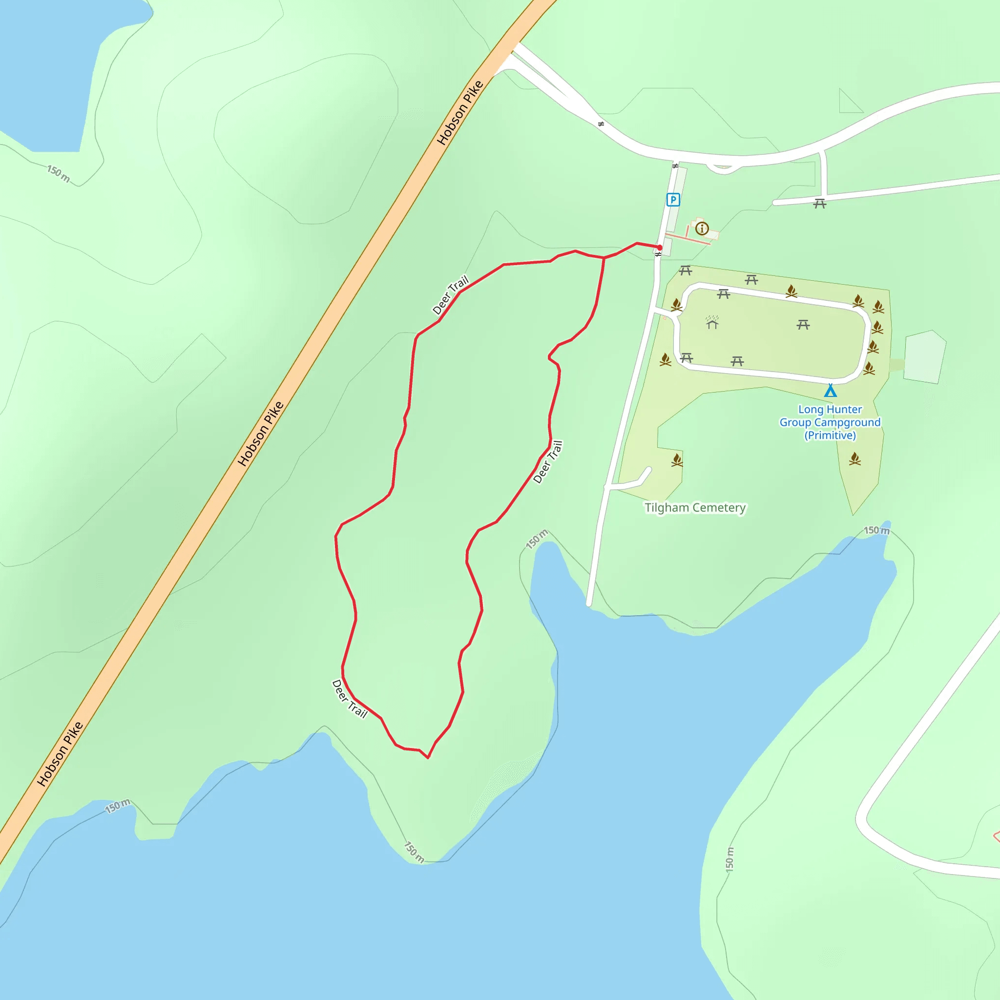 Deer Loop Trail mobile static map