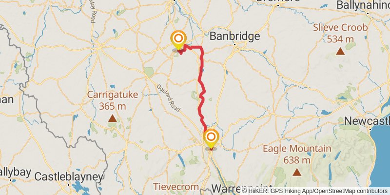 St Patrick's Way stage 2 Map