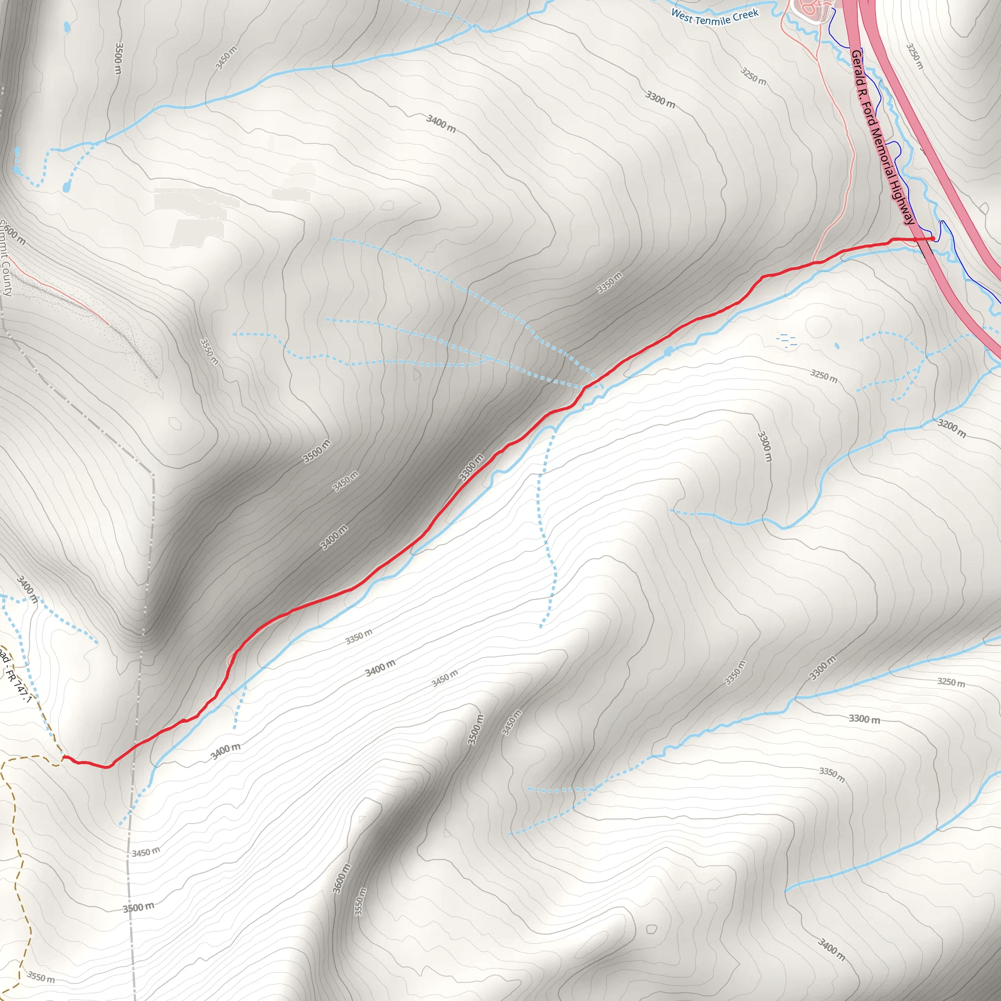 Wilder Gulch Trail mobile static map