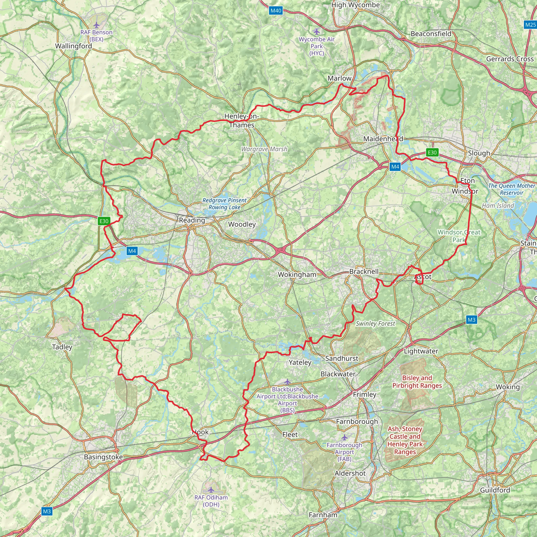 15 Loop Walk from Ascot mobile static map