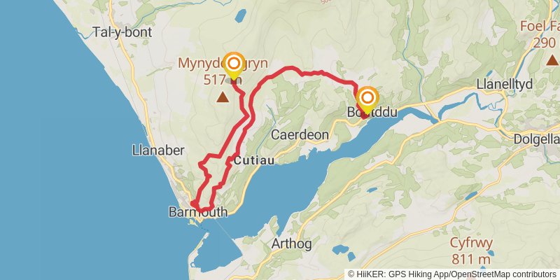 Mawddach - Ardudwy Trail stage 3 Map