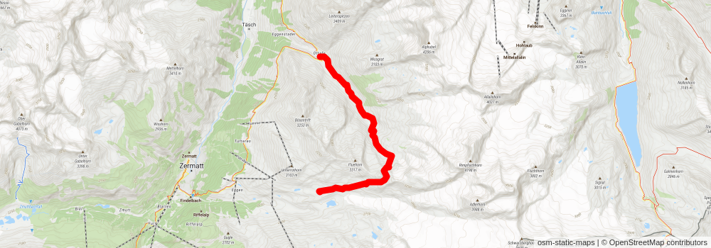 Täschalp-Fluhalp - Pfulwe - Nr 46 stage 2 Map