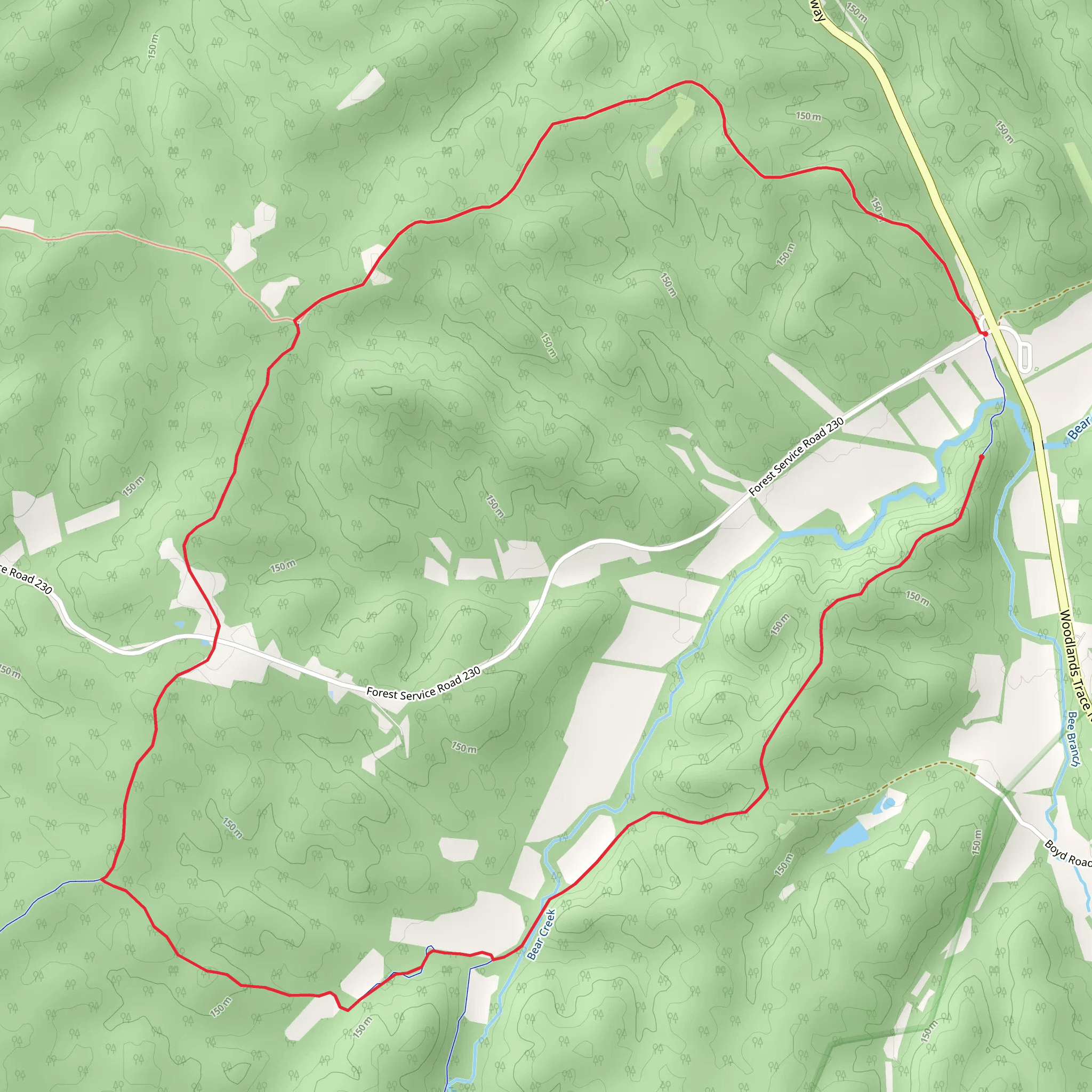 Telegraph and North-South Loop Trail mobile static map