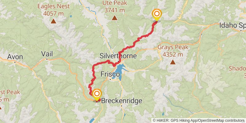 Continental Divide Trail alt 15 Map