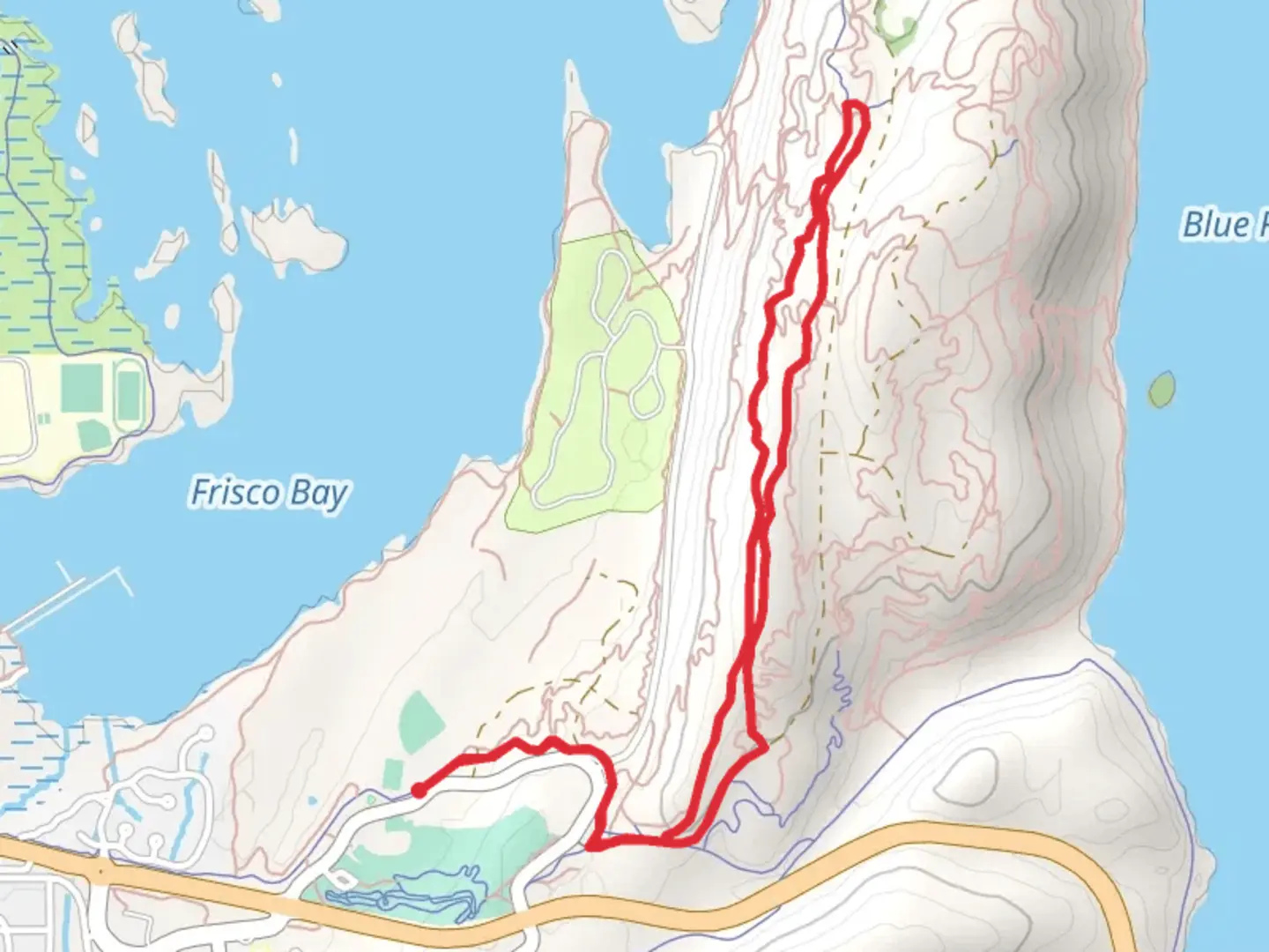 An image depicting the trail Jody's Loop and its surrounding area.