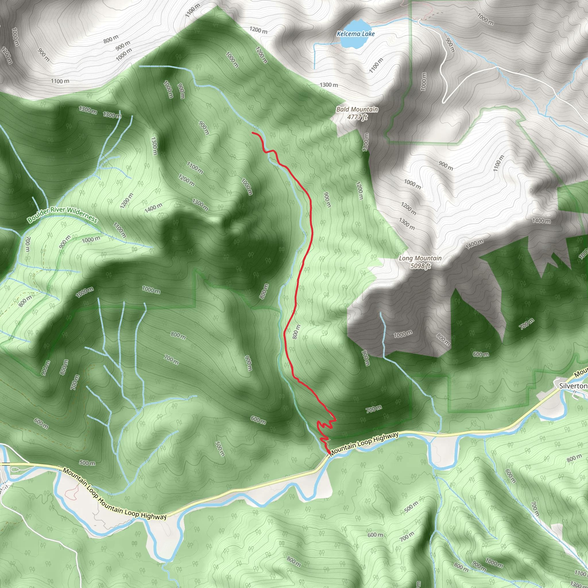 Marten Creek Trail mobile static map
