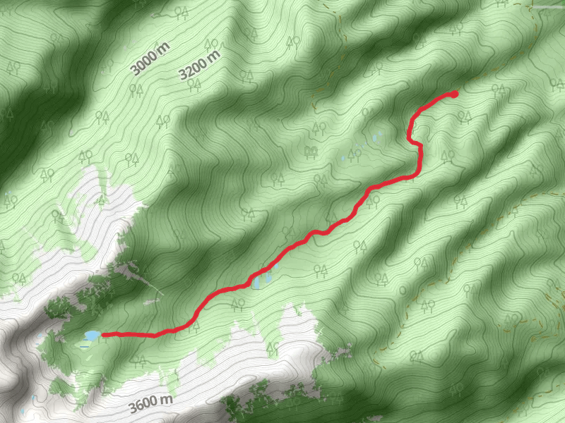 Pass Creek Trail mobile static map
