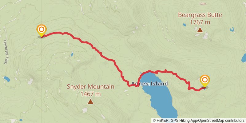Goat Rocks Circuit stage 4 Map