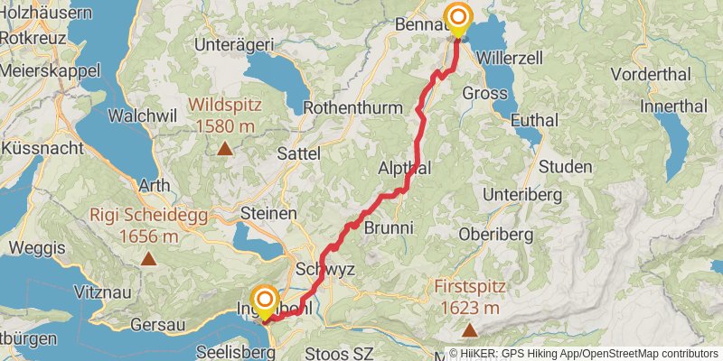 Camino Rankweil-Geneva stage 7 Map
