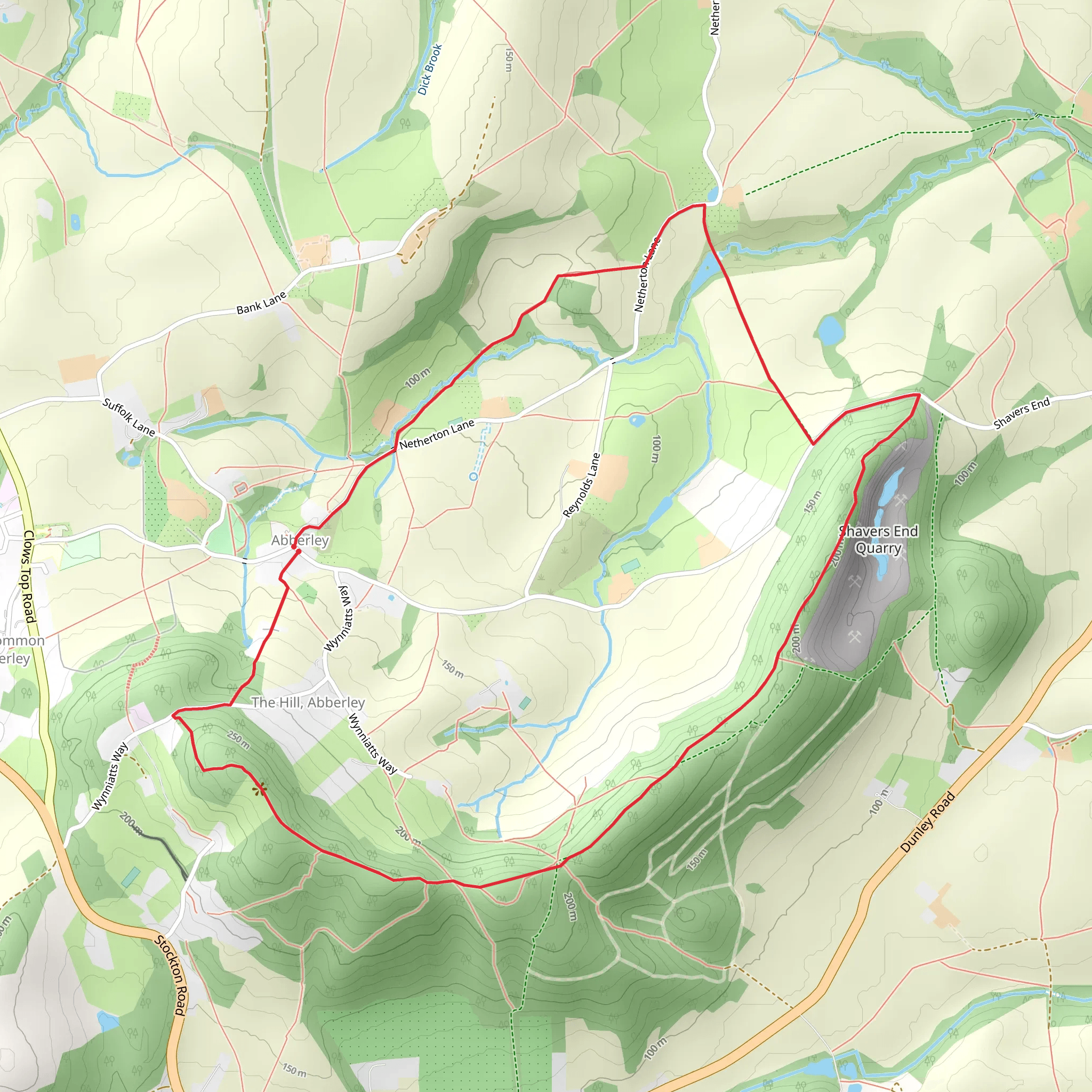 Abberley Hills - Worcestershire Way Circular mobile static map