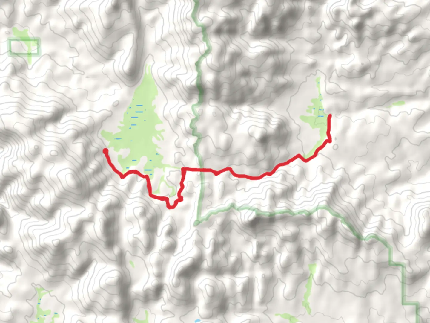 An image depicting the trail Cherry Hill Road and its surrounding area.