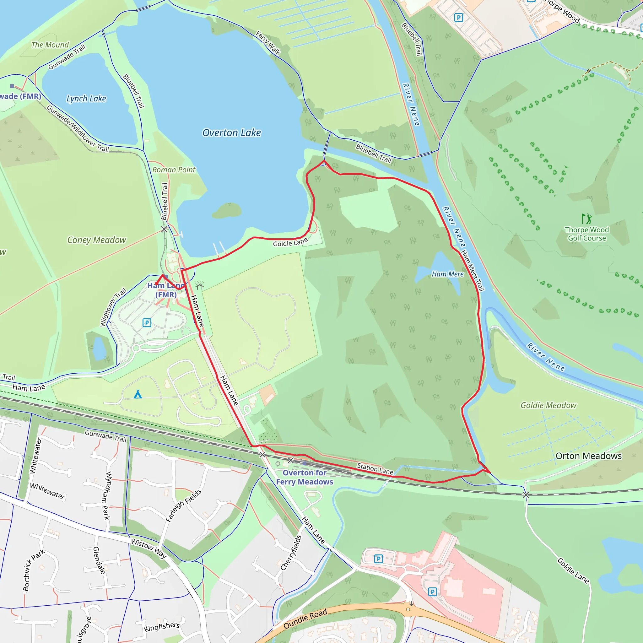 Nene Park Short Loop mobile static map