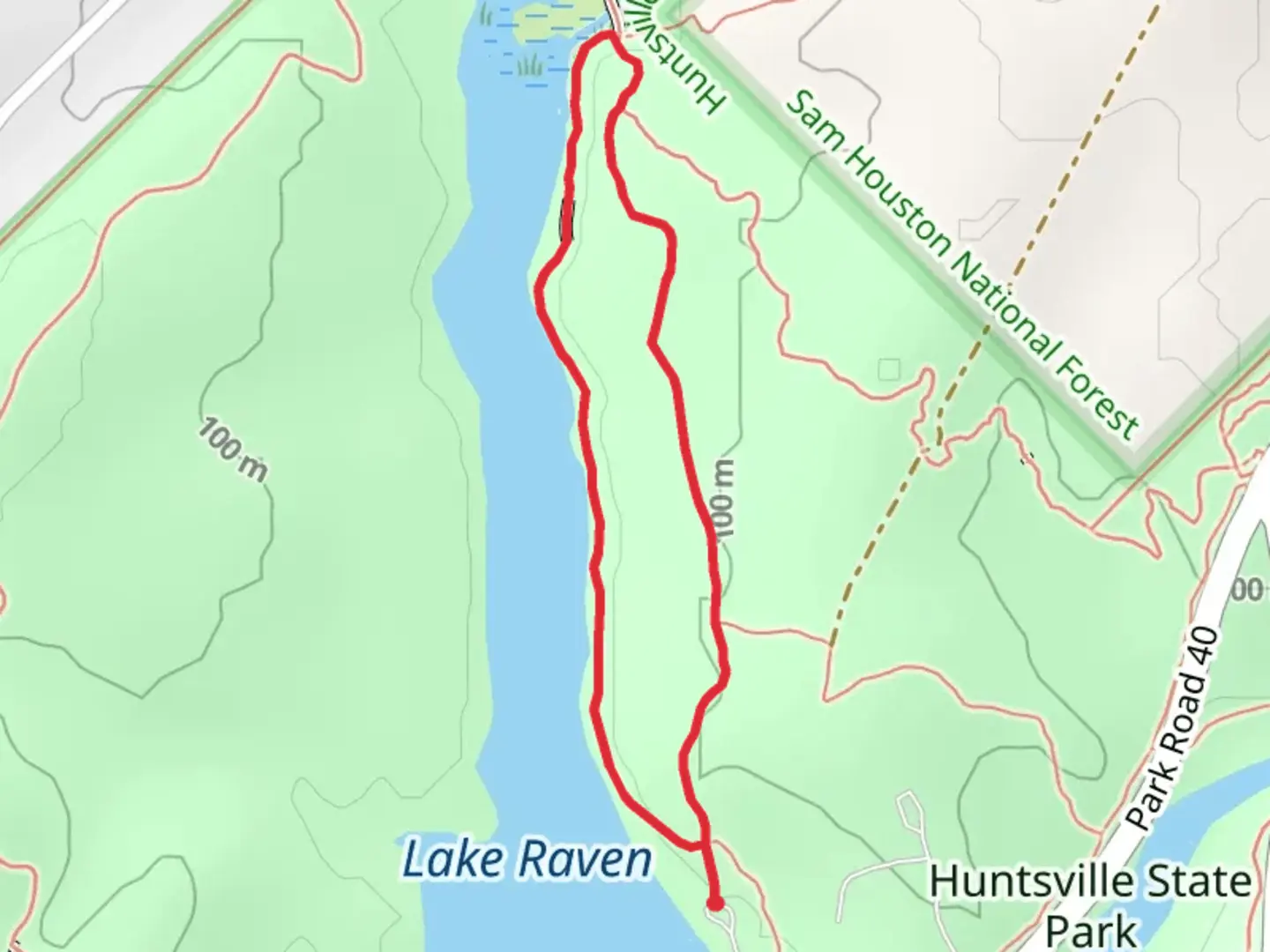 An image depicting the trail Lake Raven - Prairie Branch Loop and its surrounding area.