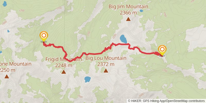 Chiwaukum - Ladies Pass Loop stage 3 Map