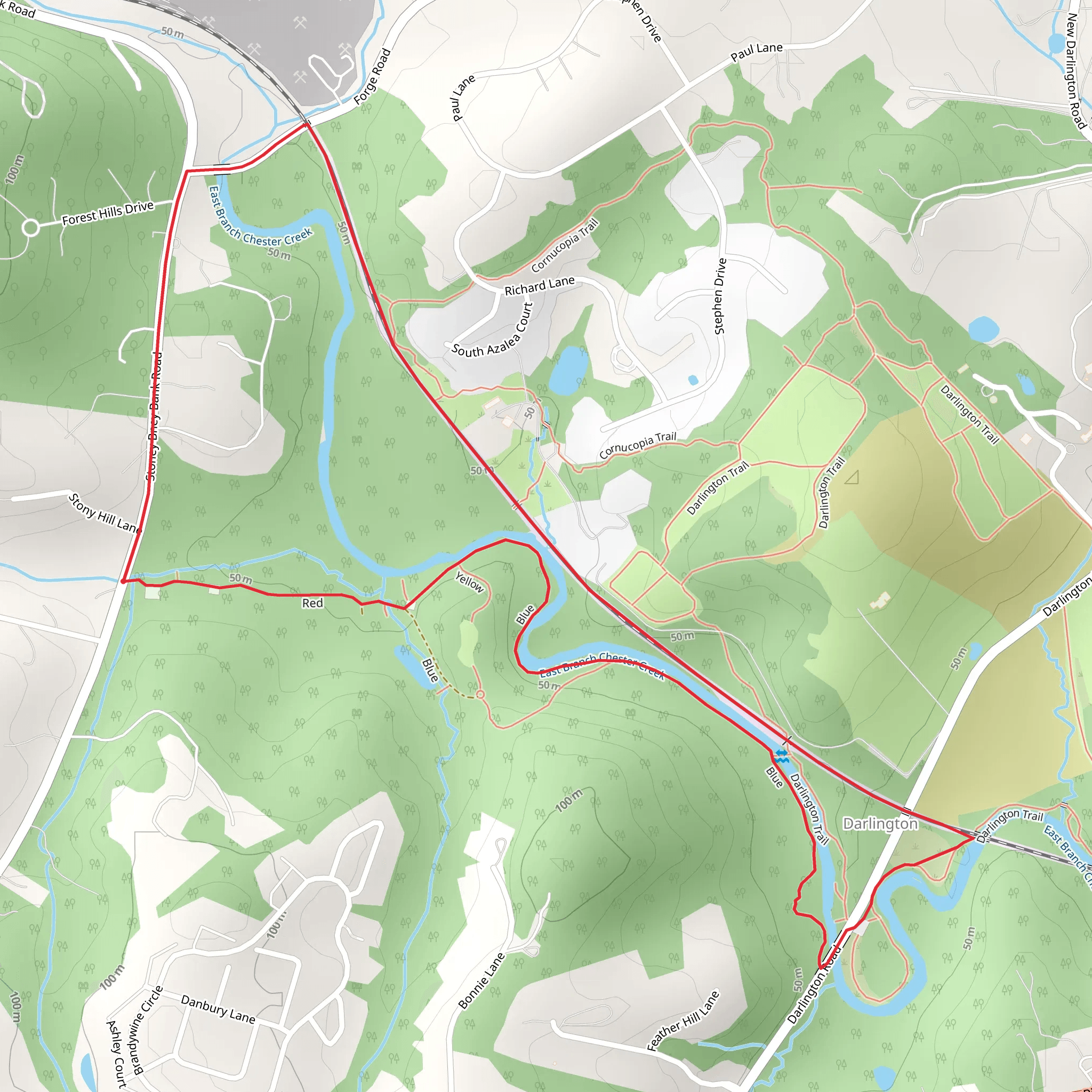 East Branch Chester Creek Loop mobile static map