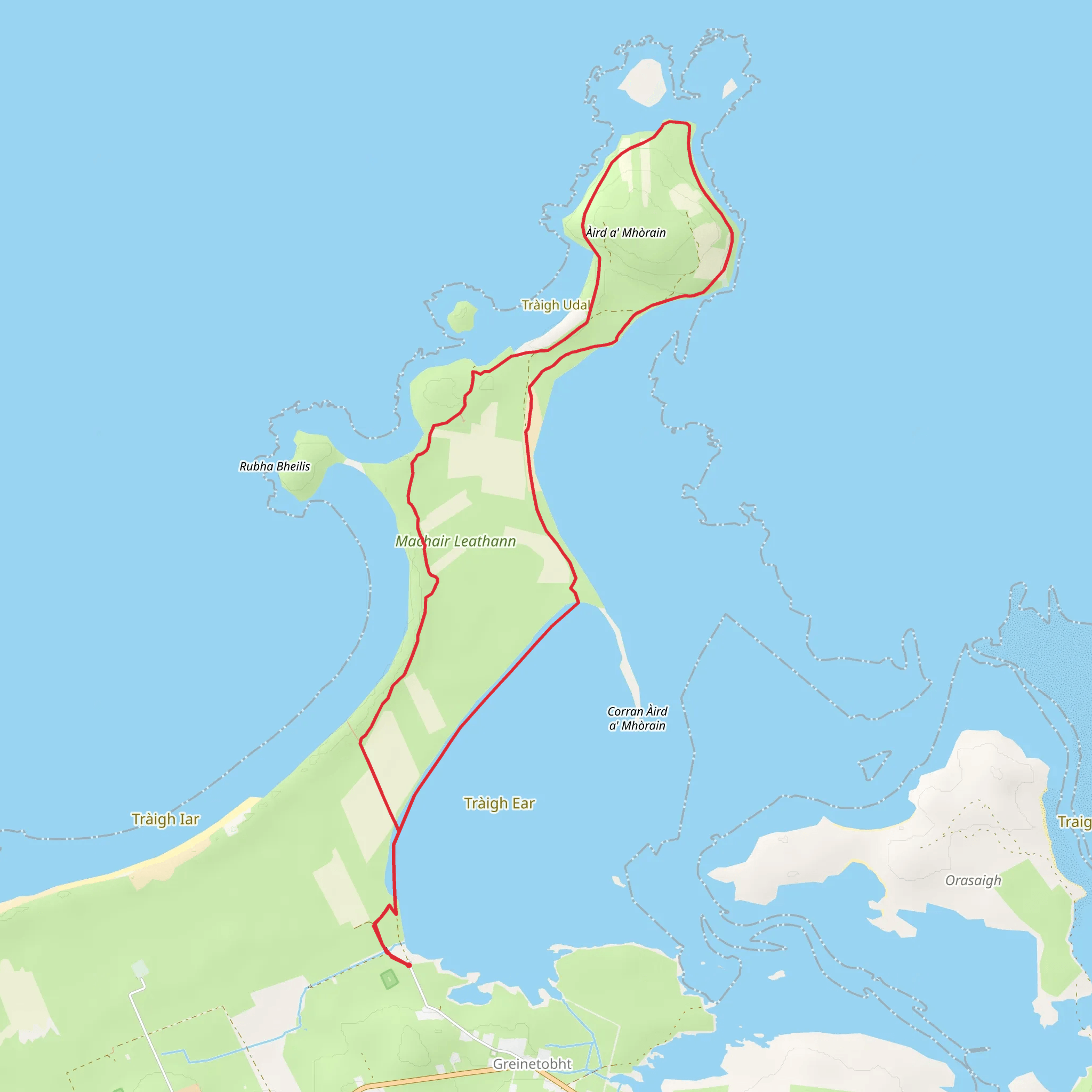 Grenitote Penisula Loop mobile static map