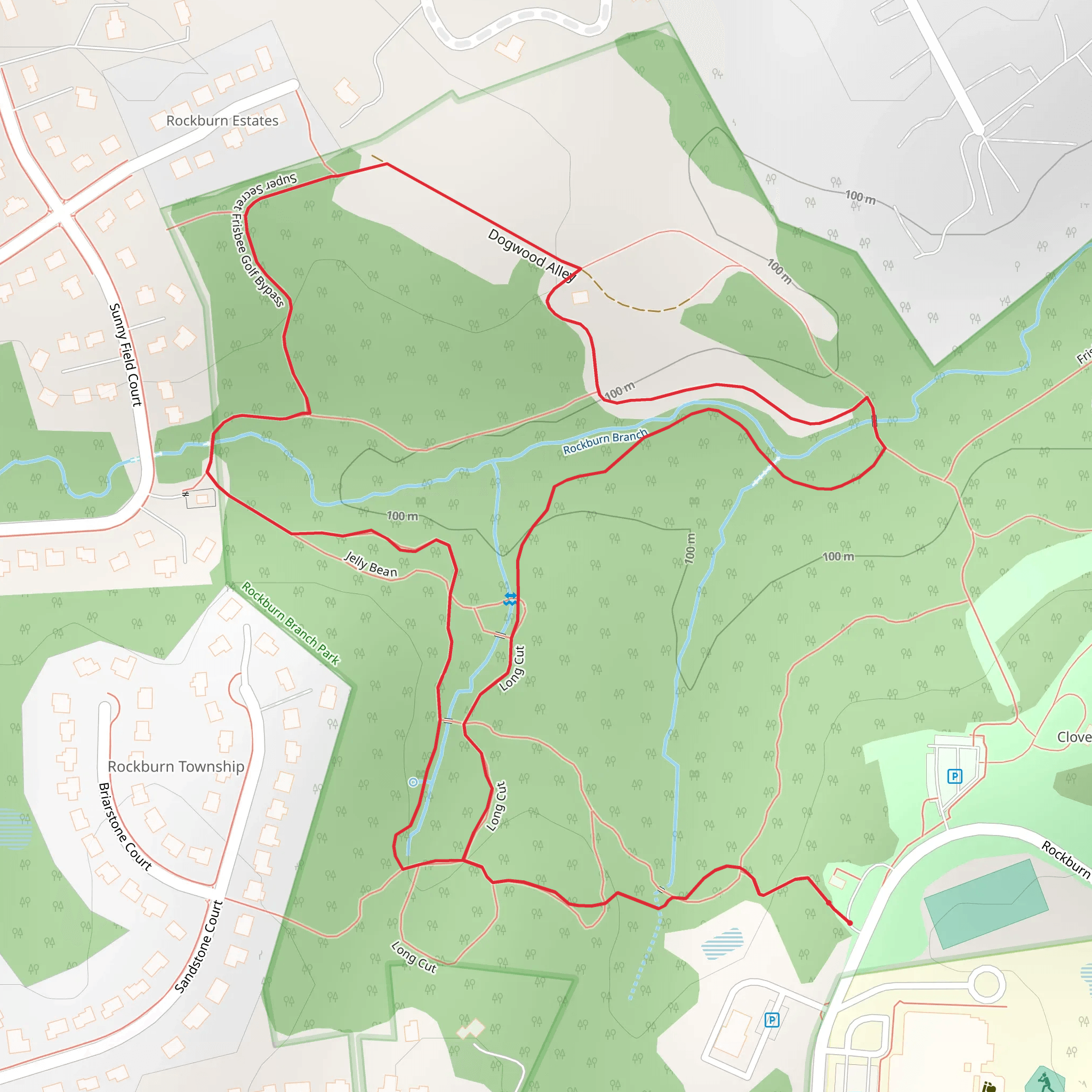 Long Cut and Jellybean Loop mobile static map
